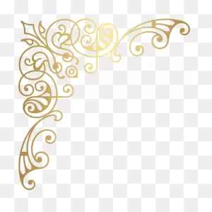 Gold Corner Decorative Transparent Png Clip Art | Arabesco Png