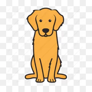 Golden Retriever | Dog Breed Cartoon Golden Retriever