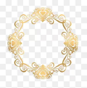 Wedding Invitation Gold Picture Frame - European Gold Border Love ClipartFlare.com 