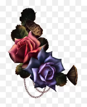 Goth Bouquet Goth, Clip Art, Decoupage, Butterflies, - Goth ClipartFlare.com 