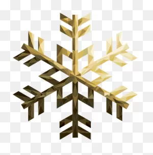 Golden Snowflake Wall Sticker - Tenstickers