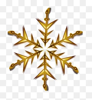 Snowflake 1 Remix - Clipart Gold Snowflakes - Png Download - Full ClipartFlare.com 