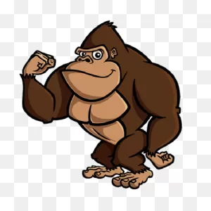 Gorilla Cartoon Transparent Background - ClipartFlare