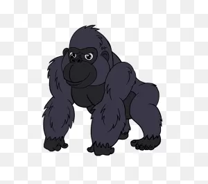 How To Draw A Cartoon Gorilla | Easy Drawing Guides | Drawings ClipartFlare.com 