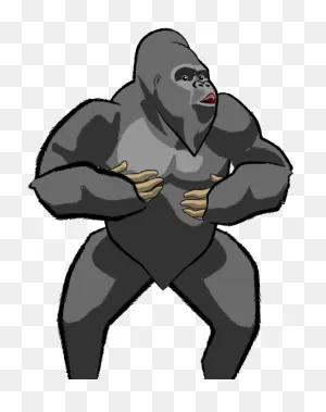 Mountain Gorilla Clipart - Large Size Png Image - ClipartFlare
