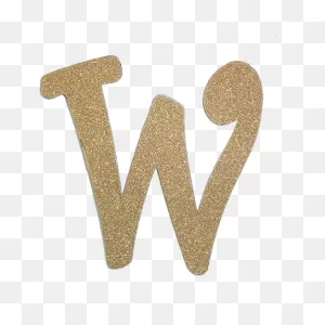 Diamond Letter W – 3.5″ Gold – 1 Pc. Pkg.