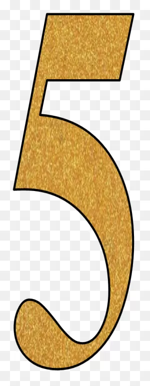 Glitter Gold - Glitter Number 5 Clipart Png Transparent Png - Full ClipartFlare.com 