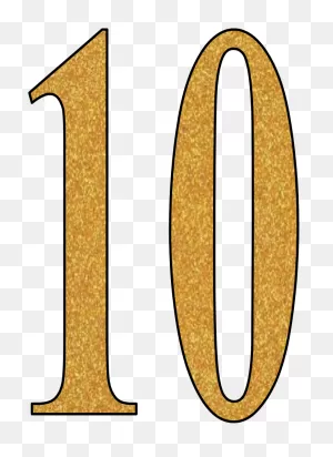 Glitter Gold - Number 10 Png Glitter Clipart - Full Size Clipart ClipartFlare.com 