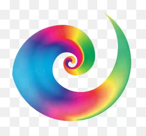 Golden Ratio Spiral Design Rainbow - ClipartFlare
