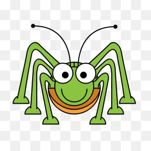 Cartoon Grasshopper | Free PNG-WebP