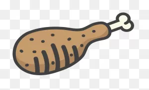 Download Hd Grilled Chicken Leg Shirt - Illustration Transparent ClipartFlare.com 
