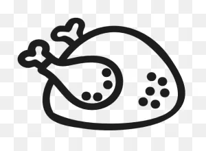 Grilled Chicken Icon - Grilled Chicken Black And White - (512X512 ClipartFlare.com 