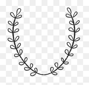 Download Laurel Wreath Rubber Stamp - Greenery Clip Art Black And ClipartFlare.com 
