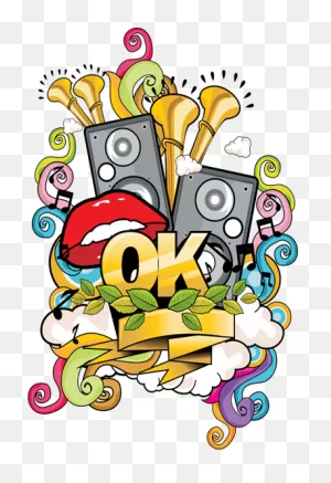 Musical Graffiti Wall Sticker