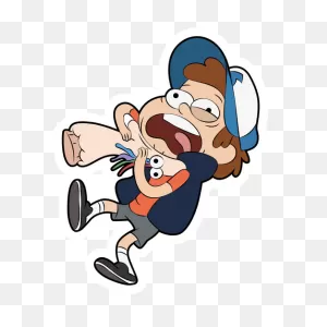 Gravity Falls Dipper With Sock Puppet Sticker - Sticker Mania