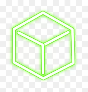 Neon #cube #freetoedit #square #green #glow #light - Java ClipartFlare.com 