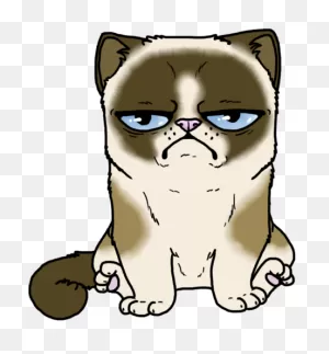 Download Hd Grumpy Cat Coloured By Fudgethedog-D5Zh7U7 - Grumpy ClipartFlare.com 