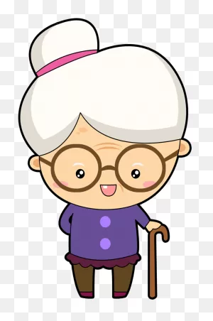 Download Hd Cartoon Grandma Clipart - Grandma Clipart Black And ClipartFlare.com 