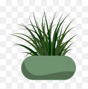 Vector Graphics Of Grass Planted In A Green Modern Planter ClipartFlare.com 