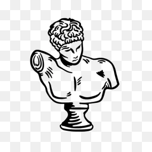 Greek Sculpture Filled Stroke Transparent Png & PNG-WebP Vector
