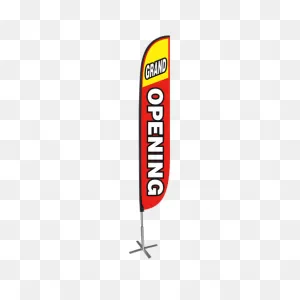 Grand Opening Feather Flag Red & Yellow