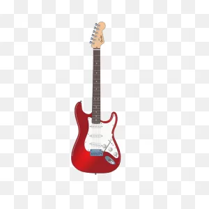 Red Electric Rock Guitar Vector Clip Art | Free PNG-WebP