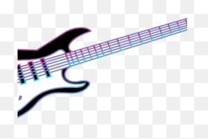 Guitar Clipart - Electric Guitar White Blue Vector Free - Png ClipartFlare.com 