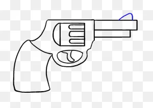 Hand Holding A Gun Drawing - Cartoon Gun Drawing Easy - (678X600 ClipartFlare.com 