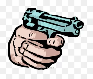 Hand Holding A Gun Royalty Free Vector Clip Art Illustration ClipartFlare.com 