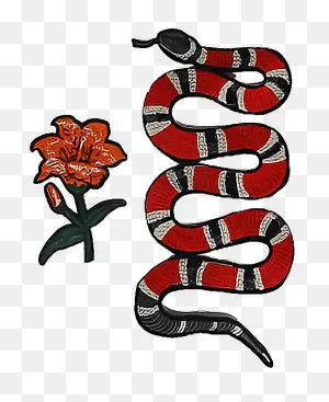 Download Gucci Flowers Png - Long Snake Iron On Patch Png Image ClipartFlare.com 