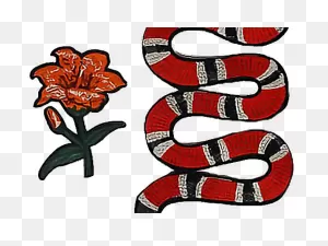 Gucci Clipart Corn Snake - Snake Iron On Patch Transparent Png ClipartFlare.com 