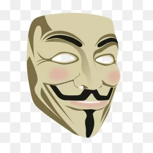 Guy Fawkes Mask In 3D Vector Image | Free PNG-WebP