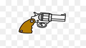 Police Engraved Drawing White Engraving Revolver Line. Pistol ClipartFlare.com 