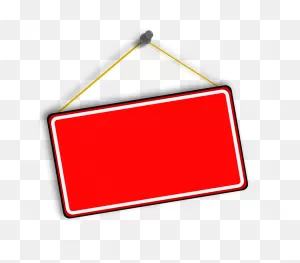 Hanging Sign Red - Free Vector Graphic On ClipartFlare