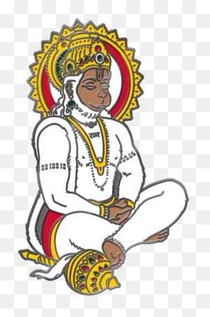 Hanuman Pin - Hanumanji Line Art Clipart - Full Size Clipart ClipartFlare.com 