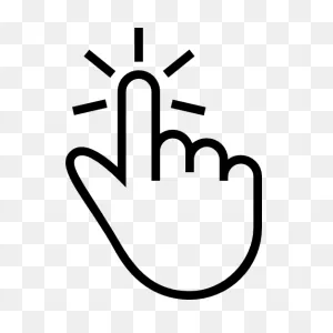 One, Finger, Tap, Gesture, Of, Outlined, Hand, Symbol Free Icon Of ClipartFlare.com 