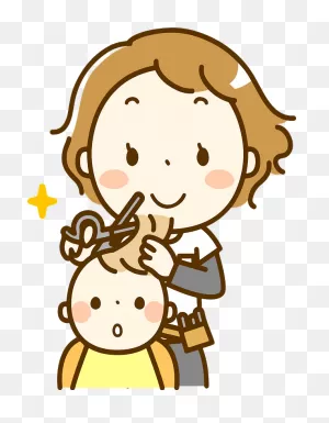 Lydia) Hairdresser Is Giving A Baby A Haircut Clipart. Free ClipartFlare.com 