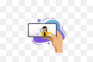 Hand Holding Phone Online Education Girl