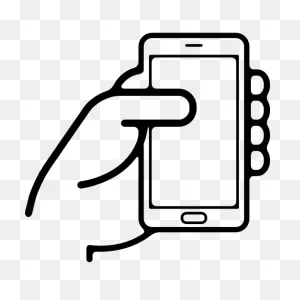 Hand Holding A Mobile Phone - Free Tools And Utensils Icons