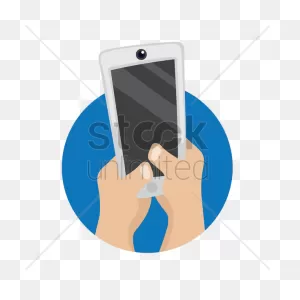 Hand Holding A Smartphone Vector Image - 1256910 | Stockunlimited