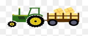 Tractor With Hay Wagon