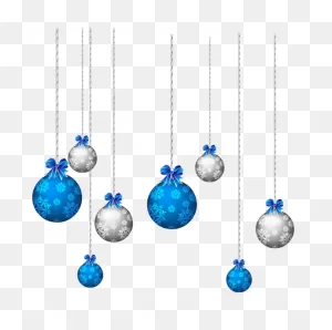 Blue And White Hanging Christmas Balls Png Clipart | Blue ClipartFlare.com 
