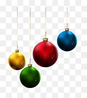 Hanging Christmas Ornaments Png File | 