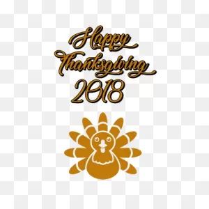 Happy Thanksgiving 2018 Turkey Transparent Png - Stickpng