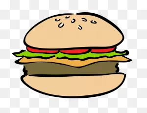 Burger Meal Vector Image Illustration Of Fast - Hamburger Clipart ClipartFlare.com 