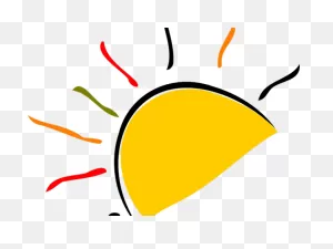 Good Evening Clipart Sun Ray - Half Of A Yellow Sun - Png Download ClipartFlare.com 