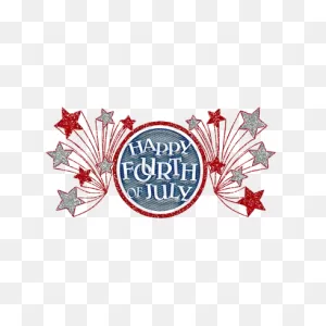 Happy Fourth Of July Glitter Banner Transparent Png - Stickpng