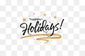 Calligraphy Happy Holidays Png Picture | 