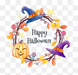 Happy Halloween Frame Halloween Wall Sticker