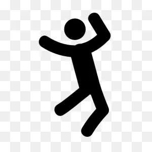 Happy Man Free Icon - Stickman With Hands Up - (512X512) Png ClipartFlare.com 